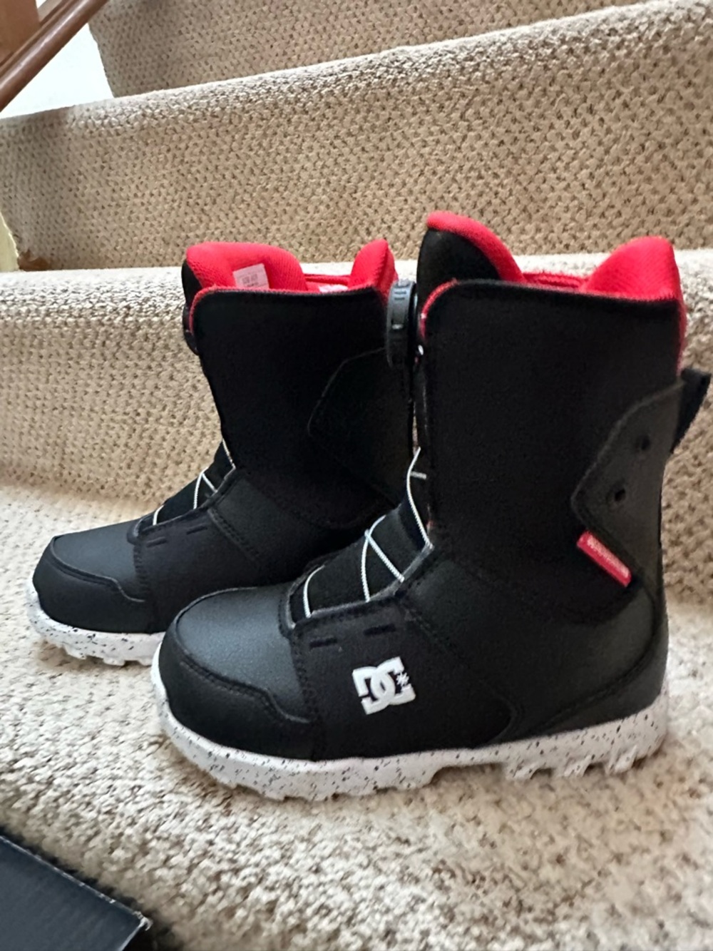 DC Kids Black & Red Snowboard Boots